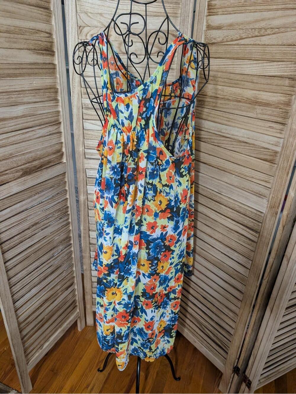 Women’s New Look Multicolor Floral  Sleeveless Knee‎ Length Dress 1X